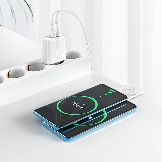 Зарядний пристрій  Hoco Yizhan Dual Port N12 2USB, 3A,QC3.0, 18W White (000007687), зображення 2