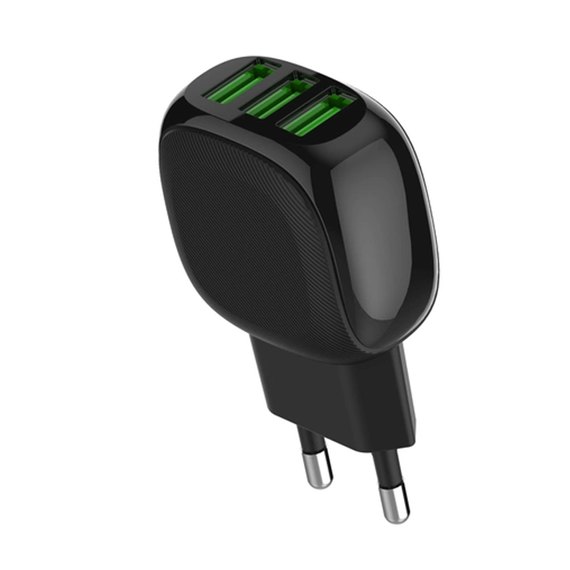 Зарядное устройство Ldnio Micro USB Cable A3309 3USB, 3.4A Black (000007903), изображение 3