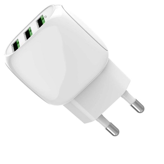 Зарядний пристрій Ldnio Micro USB Cable A3315 3USB, 3.1A White (000007904)