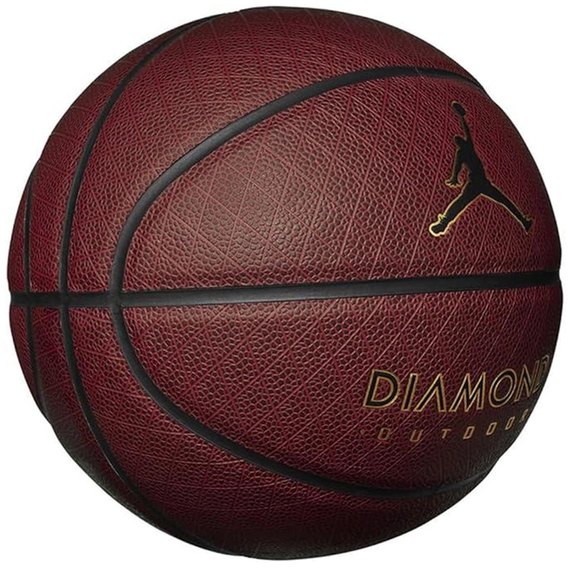 М'яч баскетбольний Nike Jordan Diamond Outdoor 8P Deflated Amber/Black/Metallic Gold/Black size 7 (J.100.8252.891.07), зображення 2