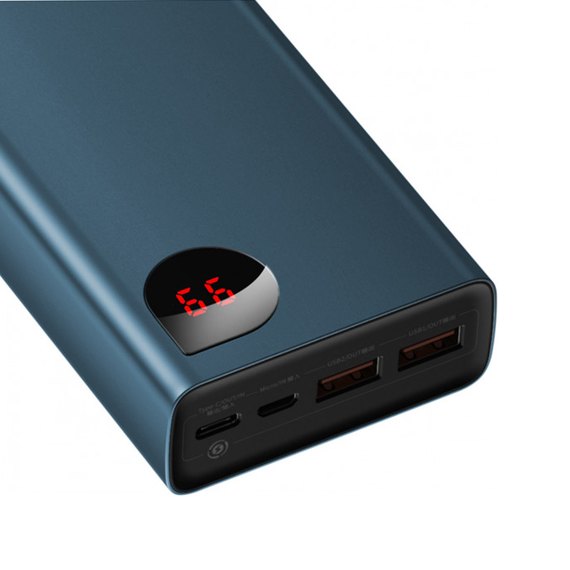 Повербанк Baseus Adaman Metal Digital Display 20000 mAh 65W Blue (6953156204331), Цвет : Синий, изображение 6