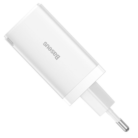 Зарядное устройство Baseus Type-C to Typc-C cable Gan5 Pro Fast Charger 1USB/2Type-C, PD/QC, 65W/3A White (000009128)