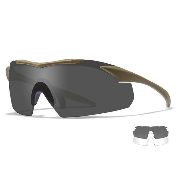 Защитные баллистические очки Wiley X Vapor 2.5 Grey/Clear Tan Frame (18272), изображение 2