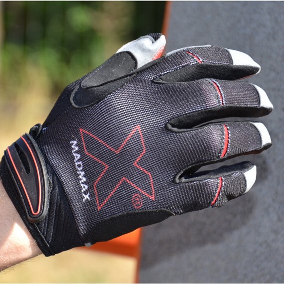 Рукавички для фітнесу MadMax MXG-103 X Gloves Black/Grey XL (MXG-103-BLK_XL), Розмір: XL, зображення 4