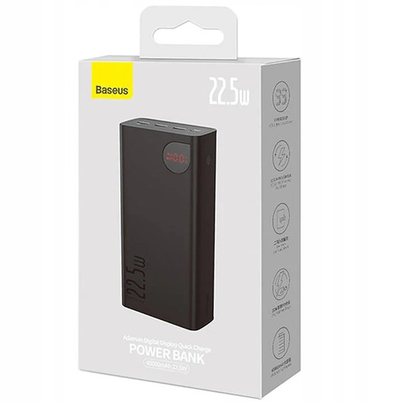 Повербанк Baseus Adaman Digital Display Fast Charge 40000 mAh 22.5W Black (6932172628048), зображення 5