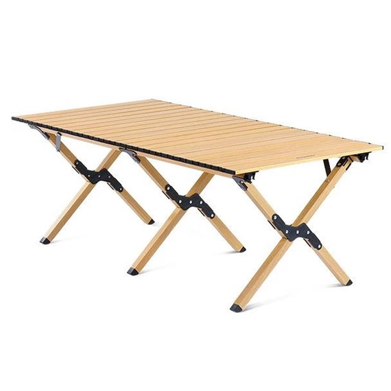 Стіл розкладний Naturehike CNK2300JU010 розмір S, алюміній, бежевий (6976023926938)