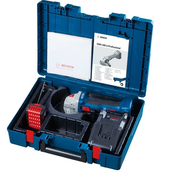 Аккумуляторная угловая шлифмашина (болгарка) Bosch Professional GWS 180-LI (06019H9025), изображение 4