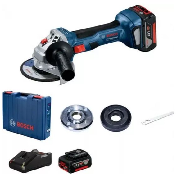 Акумуляторна кутова шліфувальна машина (болгарка) Bosch Professional GWS 180-LI (06019H9021), зображення 2