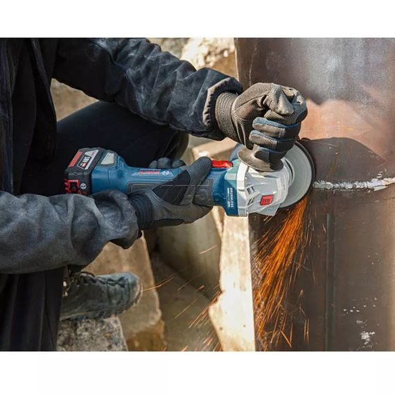 Аккумуляторная угловая шлифмашина (болгарка) Bosch Professional GWS 180-LI (каркас) (06019H9020), изображение 10