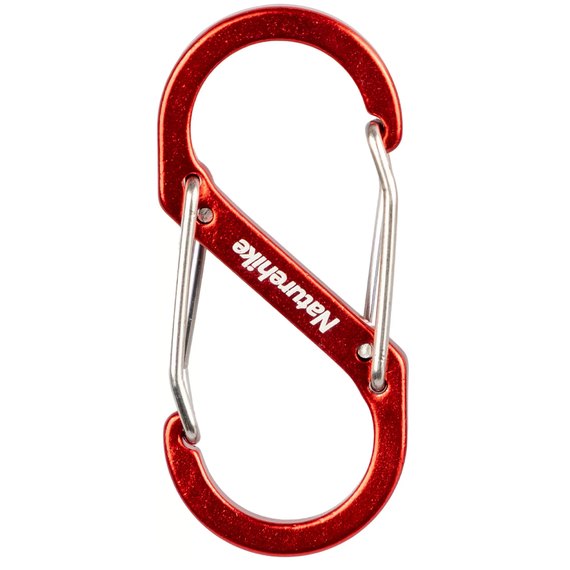 Карабін багатофункціональний Naturehike S-type NH20GS004, 40 мм, червоний (6927595747100), Габаритні розміри: 40x16 мм, зображення 2