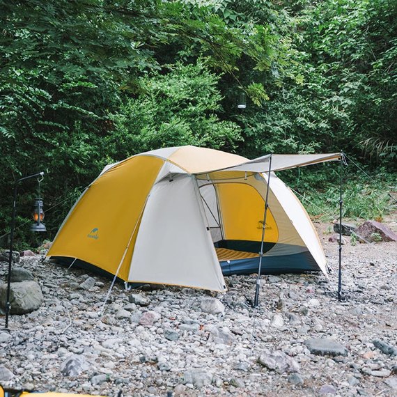 Палатка Naturehike CNK2300ZP024, двухместная, желтая (6976023923685), Колір: Жовтий, зображення 2