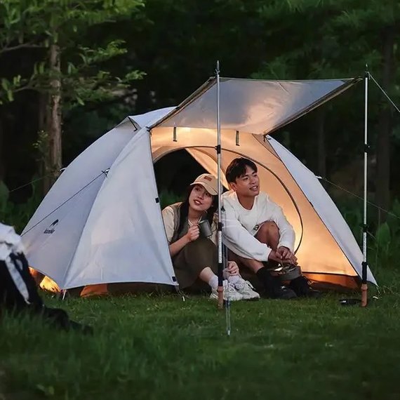 Намет Naturehike CNK2300ZP024, тримісна, біла(6976023923708), Колір: Білий, зображення 2