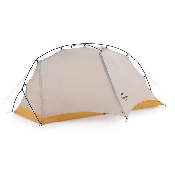 Палатка Naturehike NH21ZP003, сверхлегкая одноместная, серо-желтая (6927595775424)