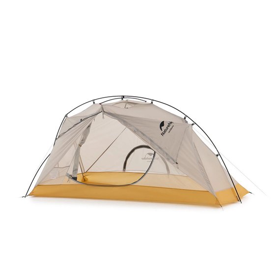 Палатка Naturehike NH21ZP003, сверхлегкая одноместная, серо-желтая (6927595775424), изображение 2