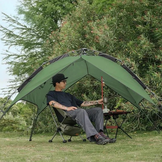 Палатка Naturehike NH21ZP008, трехместная автоматическая, темно-зеленая (6976023922336), изображение 7