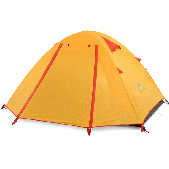 Палатка Naturehike P-Series NH18Z033-P 210T/65D, трехместная, оранжевая (6975641887393), Цвет: Orange