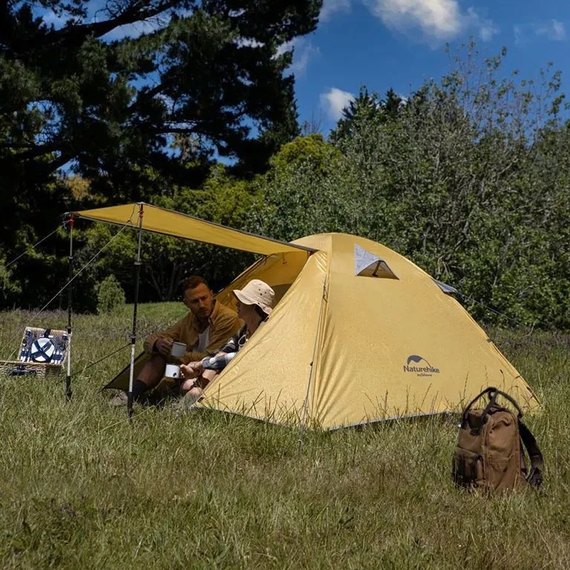 Палатка Naturehike P-Series NH18Z033-P 210T/65D, трехместная, оранжевая (6975641887393), Цвет: Orange, изображение 3