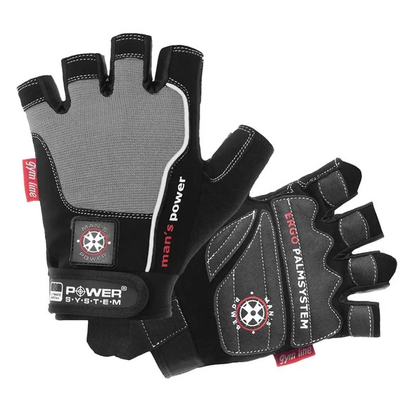 Перчатки для фитнеса Power System PS-2580 Black/Grey 2XL (PS-2580_2XL_Black-grey), Размер: XXL, Цвет: Чёрный/Серый, изображение 4