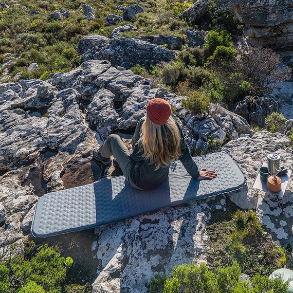 Самонадувающийся матрас сверхлегкий одноместный Naturehike CNK2300DZ013, 35 мм, голубой (6976023926921), Цвет: Голубой, изображение 4