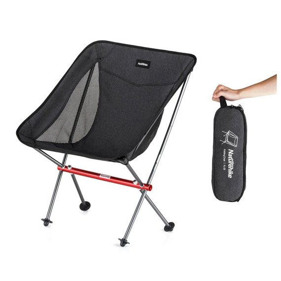 Стул складной Naturehike YL05 NH18Y050-Z, черный (6927595730676), Цвет : Чёрный, изображение 2