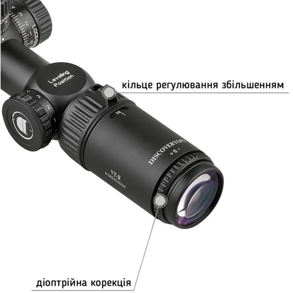 Оптический прицел Discovery Optics VT-R 6-24x42 AOAC 25.4 мм, подсветка (220609), Кратность (увеличение): 6х-24х, изображение 8