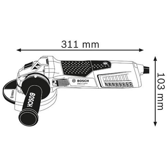 Угловая шлифмашина (болгарка) Bosch Professional GWS 19-125 CI (060179N002), изображение 2