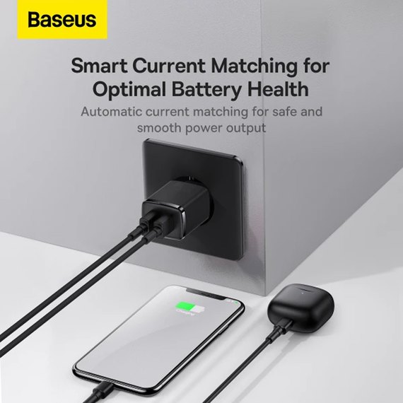 Зарядное устройство Baseus Compact Charger 2U 2USB, 2.1A/10.5W Black (000009749), изображение 3