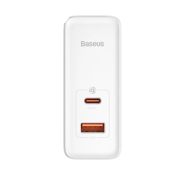 Зарядное устройство Baseus Type-C to Typc-C cable Gan5 Pro Fast Charger 1USB/1Type-C, PD/QC, 100W/3A White (000009125), Цвет: White, изображение 2