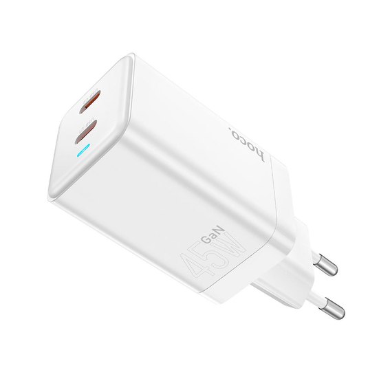 Зарядное устройство Hoco Type-c to Lightning Cable Astral N23 2Type-C, 45W/3A, PD/QC White (000008746), изображение 3