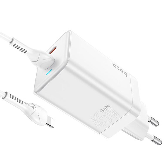 Зарядное устройство Hoco Type-c to Lightning Cable Astral N23 2Type-C, 45W/3A, PD/QC White (000008746), изображение 9