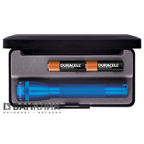 Фонарь Mini Maglite AA (голубой) и 2 батарейки в подарочной коробке (M2A11LR), изображение 2
