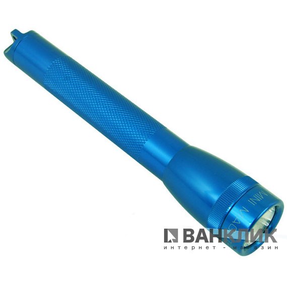 Фонарь Mini Maglite AAA (голубой), карманный клип и 2 батареи (M3А112R), изображение 3