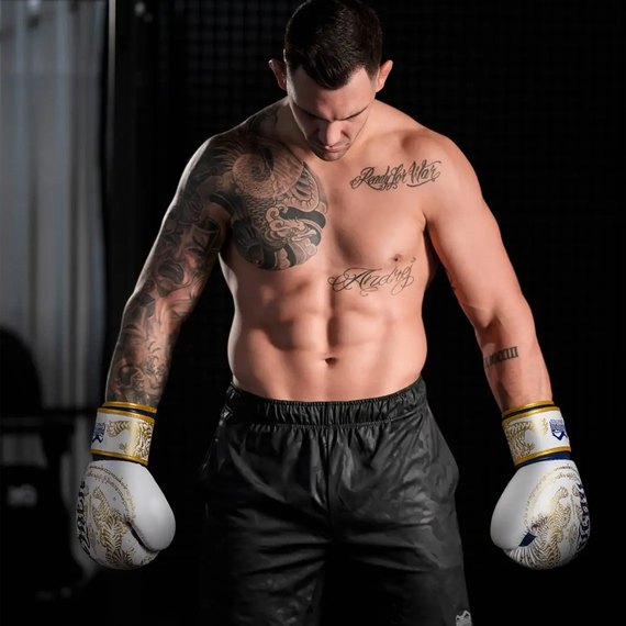 Боксерские перчатки Phantom Muay Thai Gold Limited Edition 14 унций (PHBG2590-14), Вес: 14 унций, изображение 9
