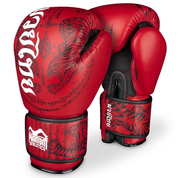 Боксерские перчатки Phantom Muay Thai Red 12 унций (PHBG2505-12), Вес: 12 унций
