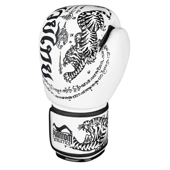 Боксерські рукавички Phantom Muay Thai White 12 унцій (PHBG2495-12), Вага: 12 унцій, Колір: Білий, зображення 2