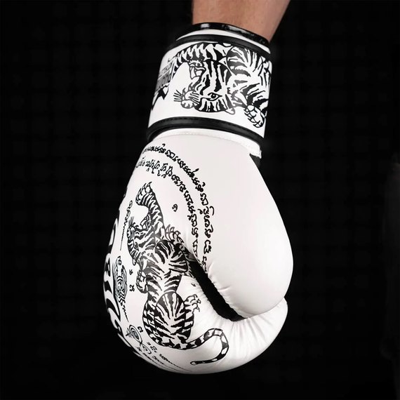 Боксерські рукавички Phantom Muay Thai White 14 унцій (PHBG2495-14), Вага: 14 унцій, Колір: Білий, зображення 6