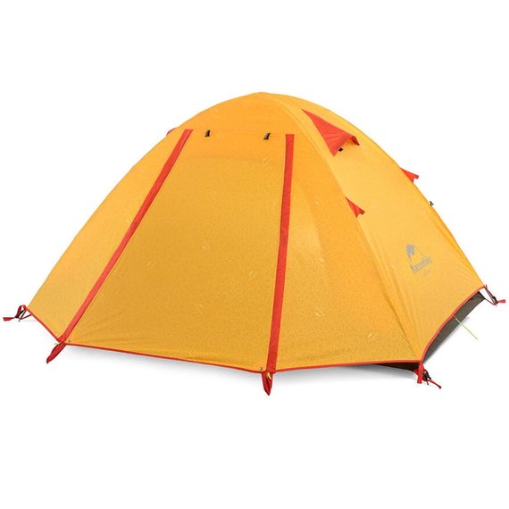 Палатка Naturehike P-Series NH18Z044-P 210T/65D, четырехместная, оранжевая (6975641887676), Цвет: Orange
