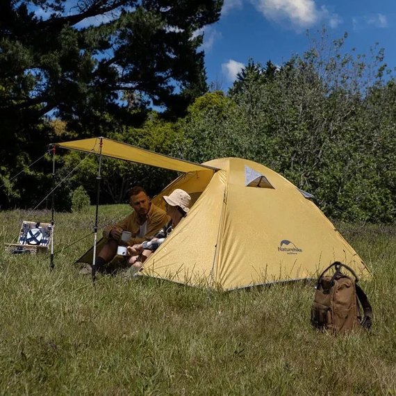Палатка Naturehike P-Series NH18Z044-P 210T/65D, четырехместная, оранжевая (6975641887676), Цвет: Orange, изображение 5