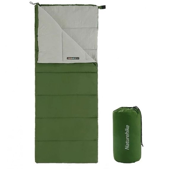 Спальный мешок Naturehike F150 NH22MSD05, левый, зеленый (6927595797754-L), Сторона застежки: Левая, Цвет : Зелёный, изображение 2