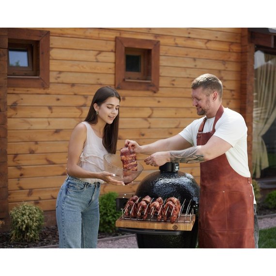Керамический угольный гриль Primo Large Round All in One PGCRCG, изображение 4
