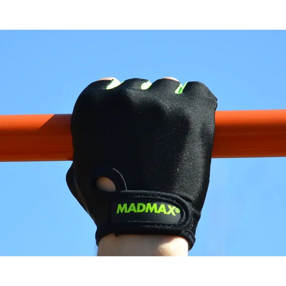 Перчатки для фитнеса MadMax MFG-251 Rainbow Green XS (MFG-251-GRN_XS), Размер: XS, Цвет: Чёрный/Зелёный, изображение 7
