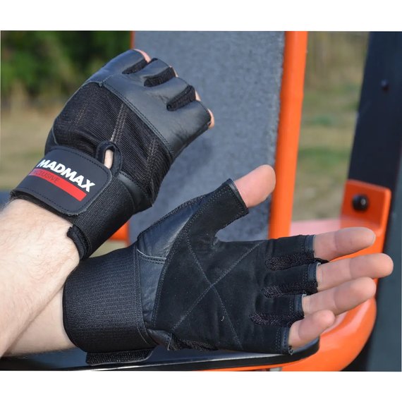 Перчатки для фитнеса MadMax MFG-269 Professional Exclusive Black L (MFG-269-EXC_L), Размер: L, Цвет: Чёрный, изображение 4