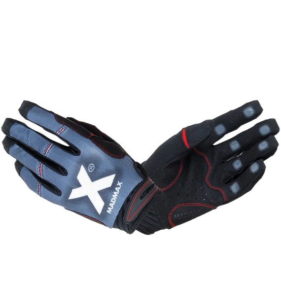 Рукавички для фітнесу MadMax MXG-102 X Gloves Black/Grey/White M (MXG-102-GRY_M), Розмір: M