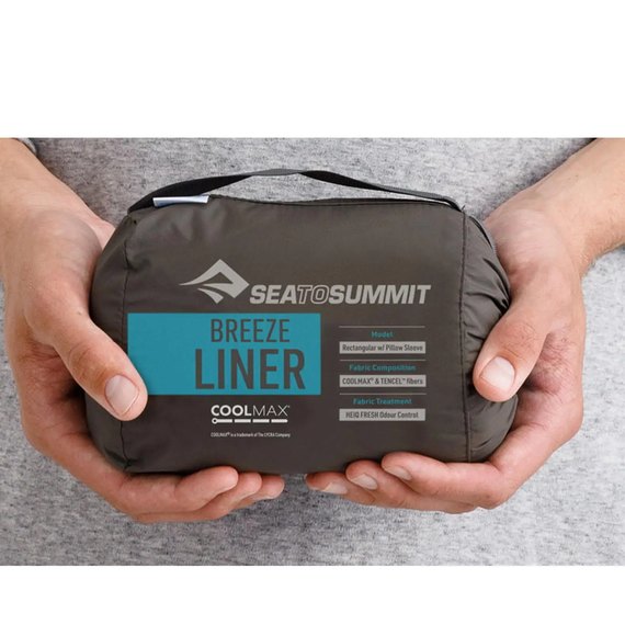 Вкладыш для спального мешка Sea to Summit Breeze Sleeping Bag Liner Insect Shield Turkish Tile Blue (STS ASL031081-251608), изображение 3