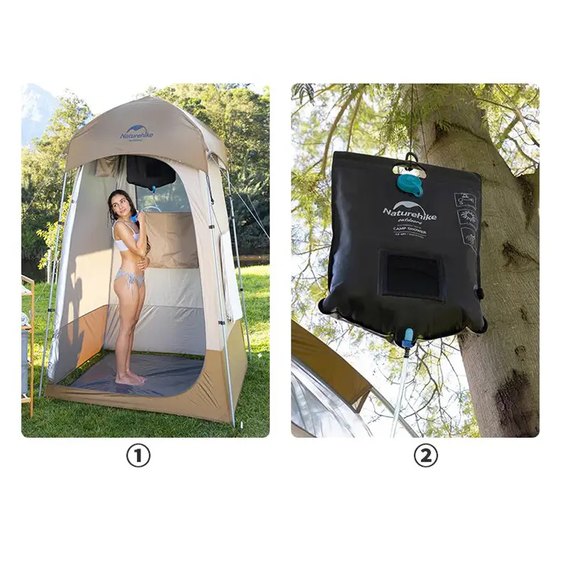 Душ кемпинговый Naturehike NH21SJ032, 20 л, черный (6927595778654), изображение 2