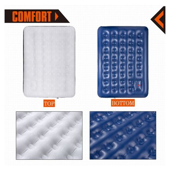 Надувной коврик KingCamp Pumpair Bed Double Blue/Beige KM3607, изображение 2
