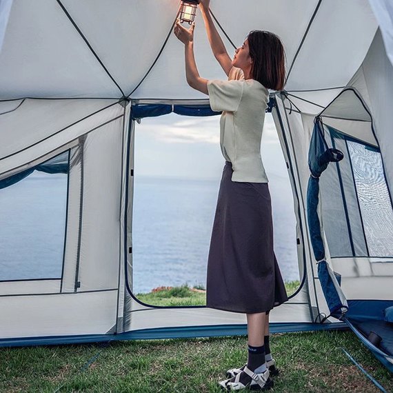 Палатка надувная Naturehike CNK2300ZP012, голубой большой (6976023921001), изображение 5