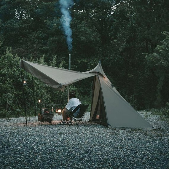 Палатка Naturehike CNK2300ZP025, с острой верхушкой, коричневая (6976023922534), изображение 2