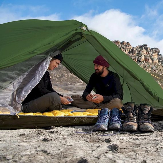 Палатка Naturehike Mongar NH17T007-M, 210T, сверхлегкая двухместная с футпринтом, темно-зеленый (6927595767658), изображение 3