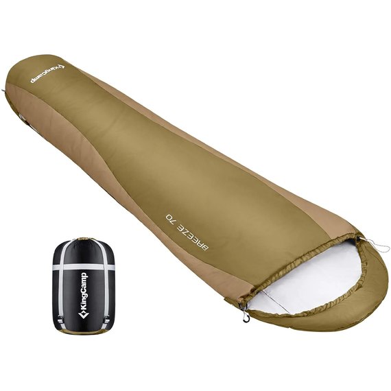 Спальный мешок KingCamp Breeze 70 L Olive KS2020, Цвет : Оливковый, изображение 2